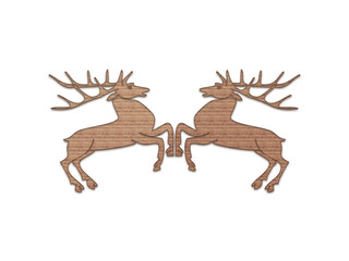 Vector illustration of deer that fight.