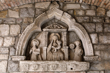 Reliefs under the walls of Kotor old town, Montenegro
