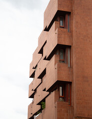 Fototapeta na wymiar Brick building with windows