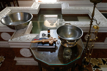 Resurrection orthodox cathedral, Podgorica, Montenegro. Baptistery.
