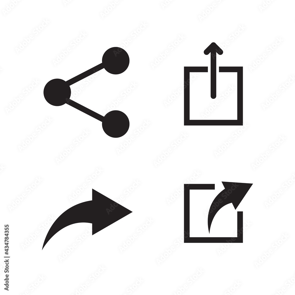 Poster vector line share, network icon suitable on white background