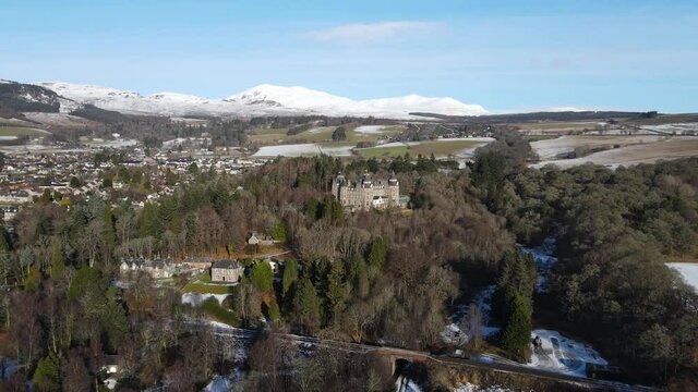 View for Pitlochry Town in Scotland