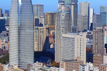 Tokyo cityscape with Minato and Atago
