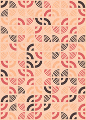 Fototapeta premium Abstract Geometric Pattern generative computational art illustration