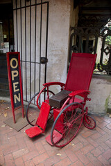 Red Antque Wheelchair - 434786100
