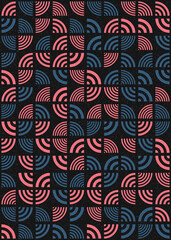 Abstract Geometric Pattern generative computational art illustration