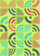 Abstract Geometric Pattern generative computational art illustration