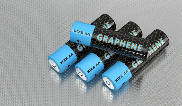Generic Graphene Batteries. 3D Rendering 
