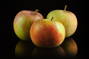Apples on a dark background