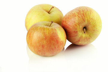 apples on a white background