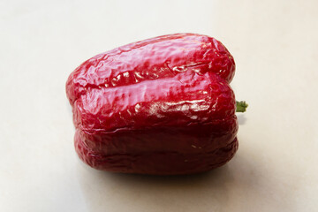 Wilted sweet red bell pepper