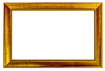 Cadre dor&eacute; sur fond blanc 