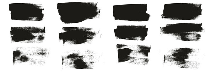 Flat Calligraphy Paint Brush Regular Short Background High Detail Abstract Vector Background Set 