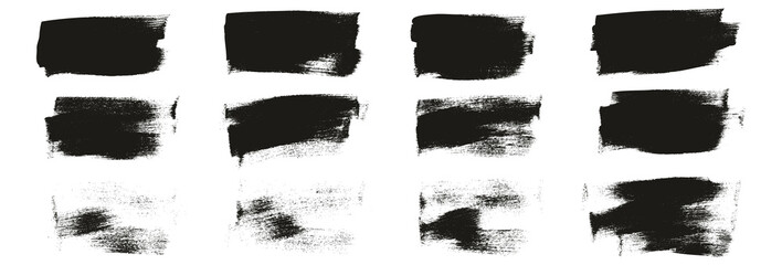 Flat Calligraphy Paint Brush Regular Short Background High Detail Abstract Vector Background Set 