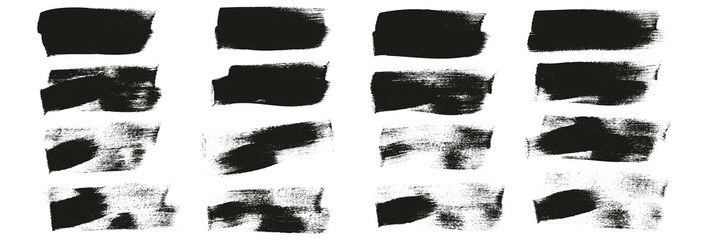 Flat Calligraphy Paint Brush Regular Short Background High Detail Abstract Vector Background Set 