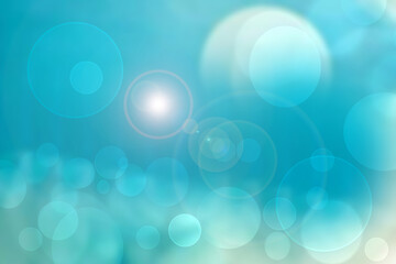Abstract scene in universe. Abstract explosion stars on gradient light blue to turquoise and space cosmos galaxy universe background with colorful stars, nebula and planets. Space for your design. Co