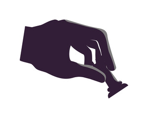 hand with chess piece