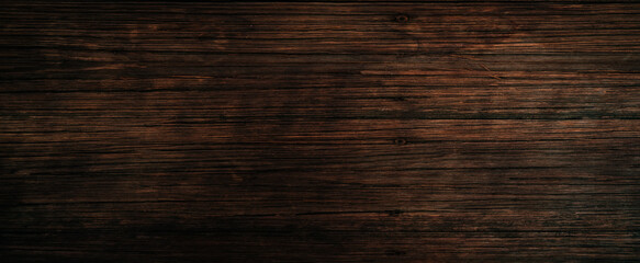 Obraz na płótnie Canvas Dark wood background, old black wood texture for background