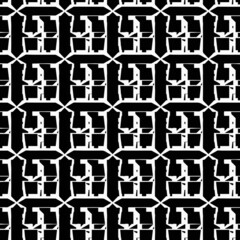 Seamless vector pattern. Abstract geometric reticulate background. Monochrome stylish texture.