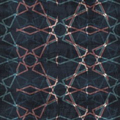 Seamless blue pink cream and navy surface pattern. High quality illustration. Overlaid and multiplied distressed and grungy worn abstract design for print. Detailed artistic repeat tile swatch.