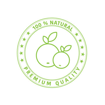 Natural Green Product Vector Icon, Isolated On White Background