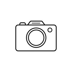 Camera icon symbol isolated on white background. Vector illustration