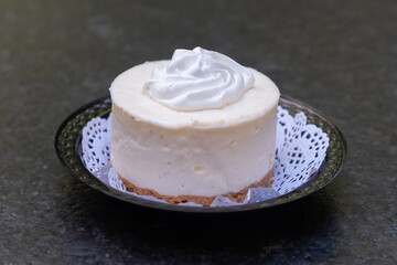 Mini cakes close up deserts in a garden