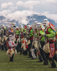 Danza Peruana Capac Colla Valle sagrado de los incas. Tradiciones y festividades de la virgen del Carmen en Cusco Per&uacute;.