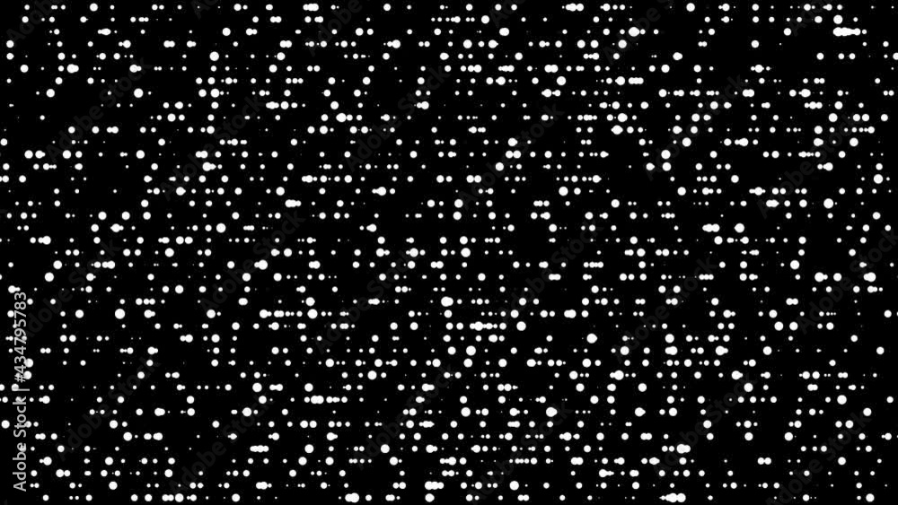 Aufkleber Halftone. Pattern. Abstract dotted background. Texture of white dots. Matrix code. Monochrome gradient background. Seamless loop. 3d rendering