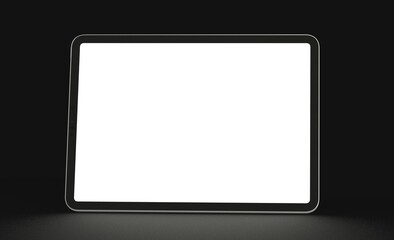 Photo Black tablet computer with blank 3d