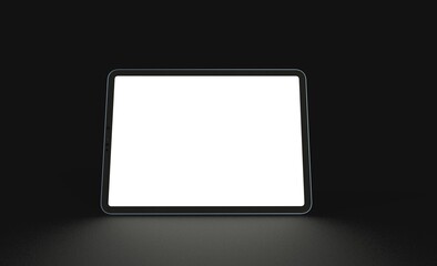 Tablet 3d computer with blank screen illustration
