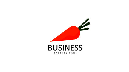 Simple carrot logo concept for business needs. Carrot logo vector.