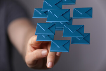 email marketing concept, send e-mail or newsletter.