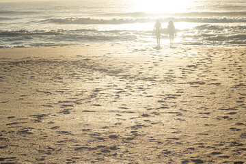 Two women walking