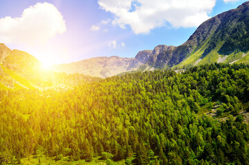 Beautiful mountain landscape in Pyrenees