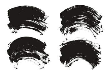 Flat Fan Brush Regular Curved Background High Detail Abstract Vector Background Set 