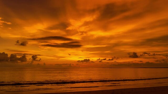 SERIES Red orange sunset sky orange video 4k cloud Red orange cloudscape time lapse background Dark red purple sunset sky cloud time lapse 4k evening clouds moving away rolling Phuket Thailnad.