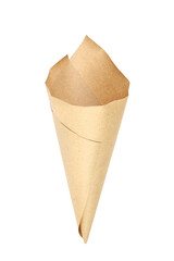 Paper cone isolated on white background