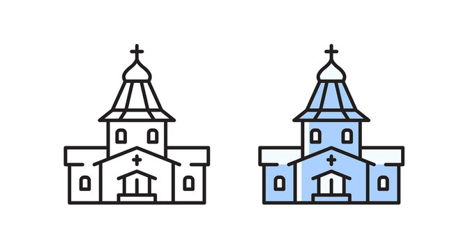 Church icon. Symbol vector illustration.