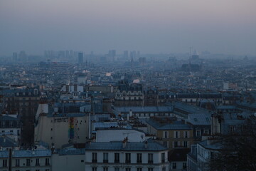 Paris view of city  from Montmartre 
