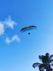 paragliding in the sky