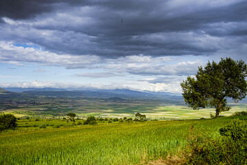 landscape with clouds and sky