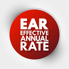 EAR - Effective Annual Rate acronym, business concept background