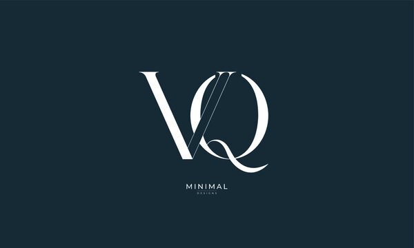 Alphabet letter icon logo VQ