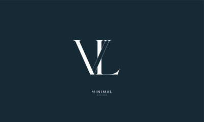 Alphabet letter icon logo VL