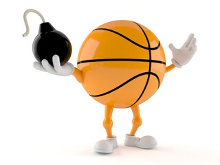 Basketball character holding bomb