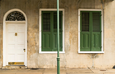 winbdows and Architecture of the French Quarter in New Orleans