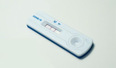 Positive test result by using rapid test device for COVID-19 virus
