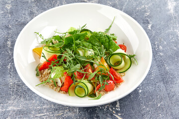 salad from fresh organic vegetables