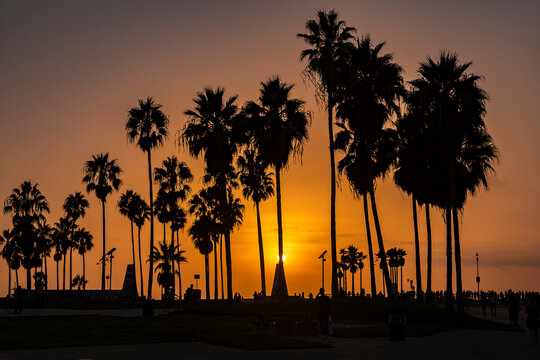 Sunset over Venice Beach